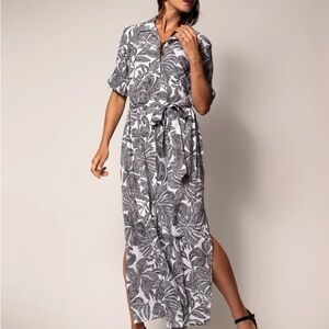 Tori Richard Black and White Maxi Dress